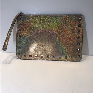 Rebecca Minkoff gold clutch purse